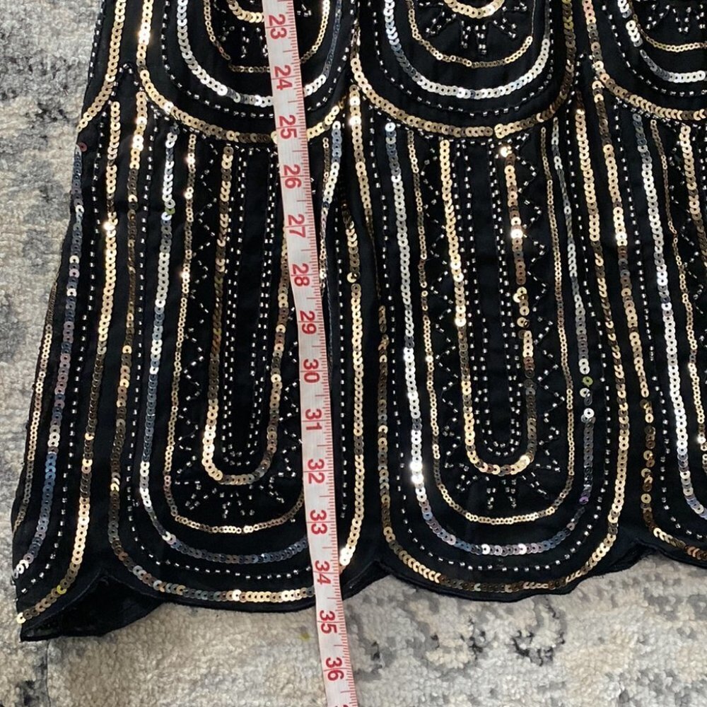 Black Bohemian Sequinned Dress - Picture 9 of 9